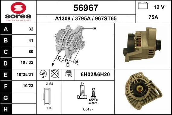 EAI 56967 - Alternator www.autospares.lv