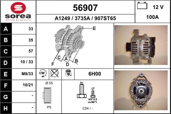 EAI 56907 - Ģenerators www.autospares.lv