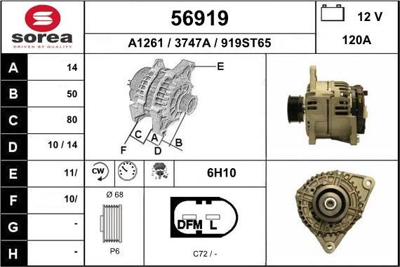 EAI 56919 - Ģenerators www.autospares.lv