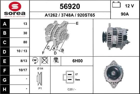 EAI 56920 - Ģenerators autospares.lv