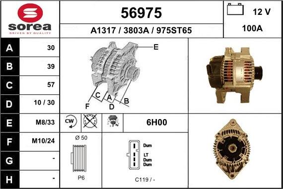EAI 56975 - Ģenerators www.autospares.lv