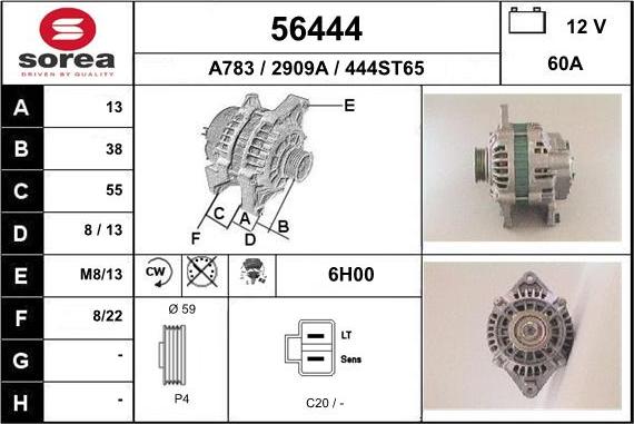 EAI 56444 - Ģenerators www.autospares.lv