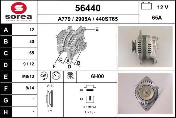 EAI 56440 - Alternator www.autospares.lv