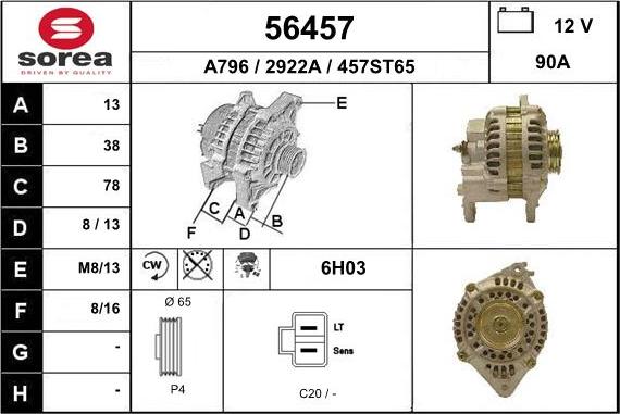 EAI 56457 - Ģenerators www.autospares.lv