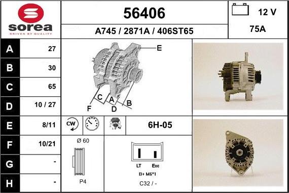 EAI 56406 - Ģenerators www.autospares.lv