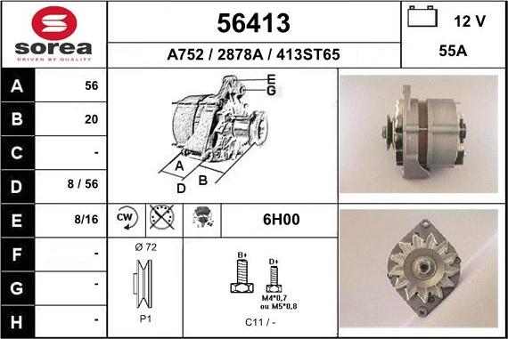 EAI 56413 - Ģenerators www.autospares.lv