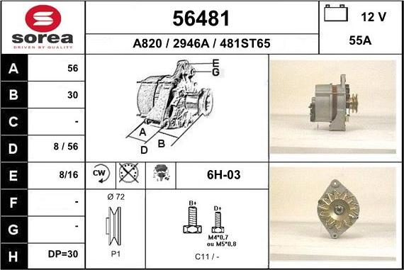 EAI 56481 - Ģenerators www.autospares.lv