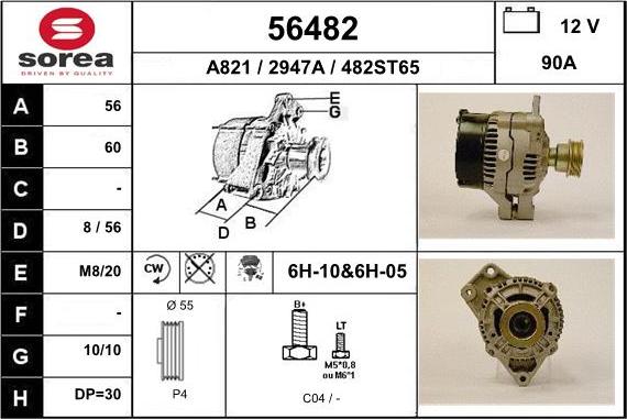 EAI 56482 - Ģenerators www.autospares.lv