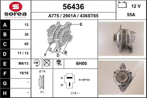 EAI 56436 - Alternator www.autospares.lv