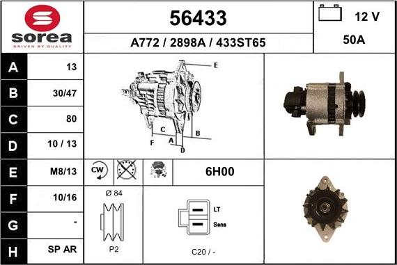 EAI 56433 - Alternator www.autospares.lv