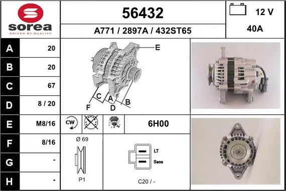 EAI 56432 - Alternator www.autospares.lv