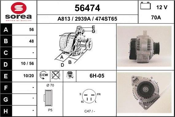 EAI 56474 - Ģenerators www.autospares.lv