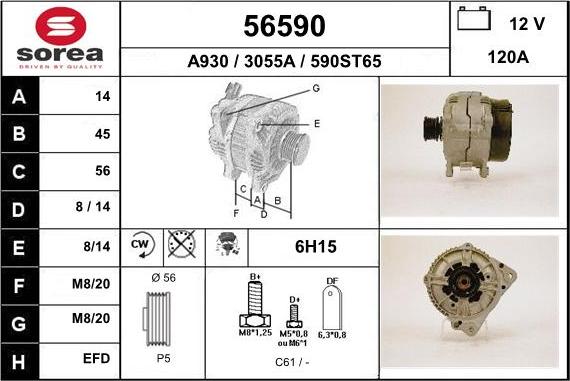 EAI 56590 - Ģenerators www.autospares.lv