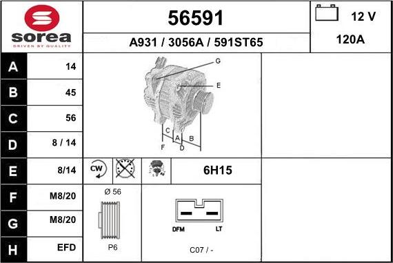 EAI 56591 - Ģenerators www.autospares.lv