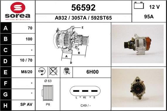 EAI 56592 - Ģenerators www.autospares.lv