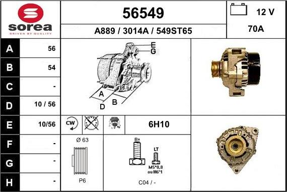 EAI 56549 - Генератор www.autospares.lv