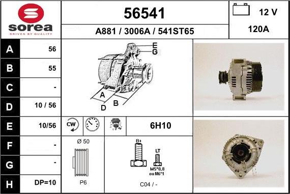 EAI 56541 - Ģenerators www.autospares.lv