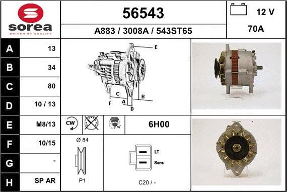 EAI 56543 - Ģenerators www.autospares.lv