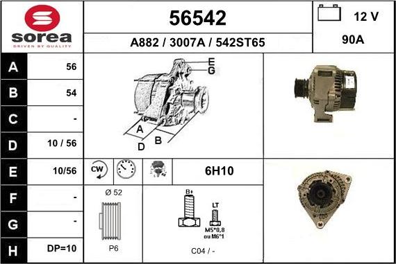 EAI 56542 - Alternator www.autospares.lv