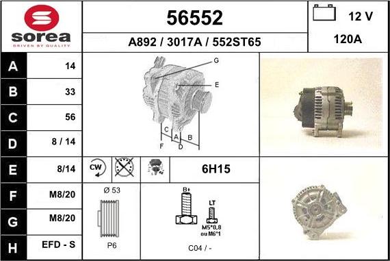 EAI 56552 - Ģenerators autospares.lv