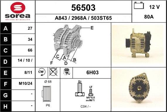 EAI 56503 - Ģenerators www.autospares.lv