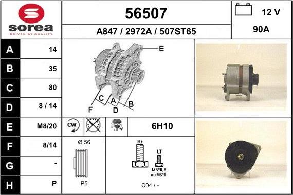 EAI 56507 - Ģenerators www.autospares.lv