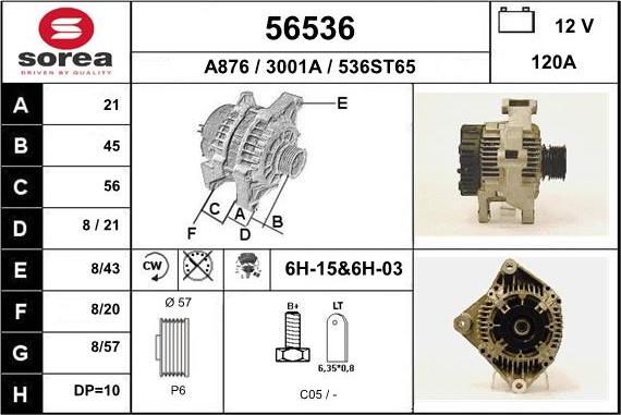 EAI 56536 - Ģenerators www.autospares.lv