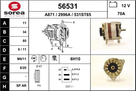 EAI 56531 - Ģenerators www.autospares.lv