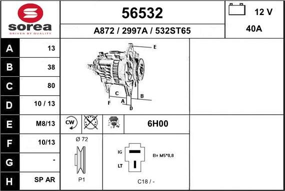 EAI 56532 - Ģenerators www.autospares.lv