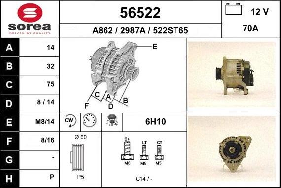 EAI 56522 - Ģenerators autospares.lv