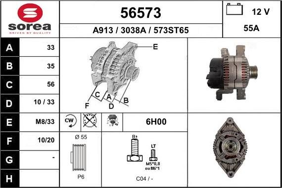 EAI 56573 - Ģenerators www.autospares.lv