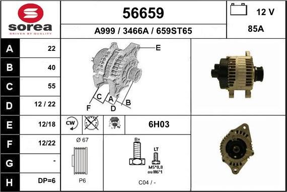 EAI 56659 - Ģenerators www.autospares.lv