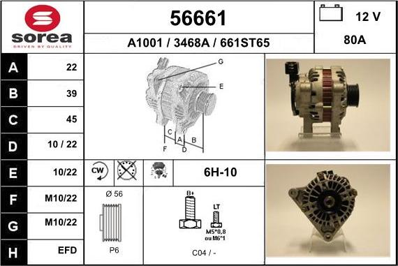 EAI 56661 - Ģenerators www.autospares.lv