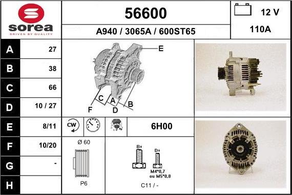 EAI 56600 - Ģenerators www.autospares.lv