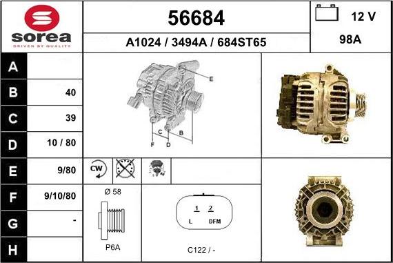 EAI 56684 - Ģenerators autospares.lv