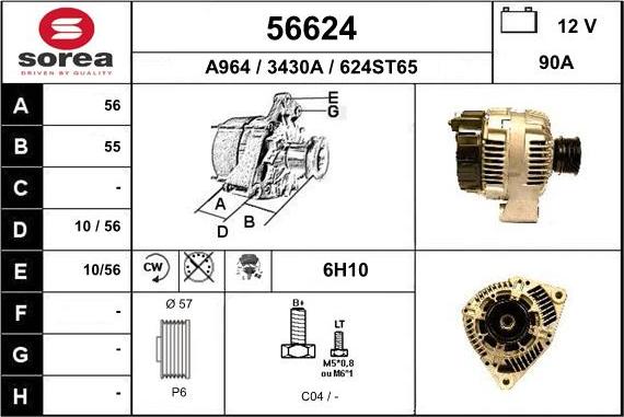 EAI 56624 - Alternator www.autospares.lv