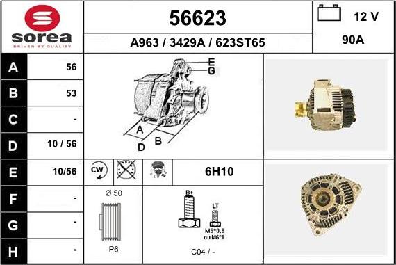 EAI 56623 - Ģenerators www.autospares.lv