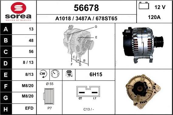 EAI 56678 - Генератор www.autospares.lv