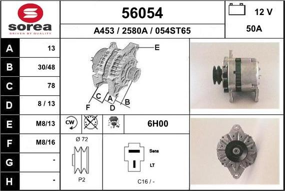 EAI 56054 - Ģenerators www.autospares.lv