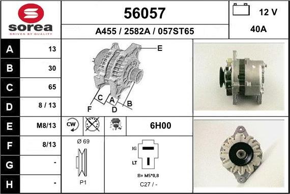 EAI 56057 - Ģenerators www.autospares.lv