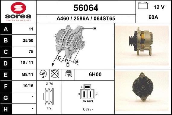 EAI 56064 - Alternator www.autospares.lv