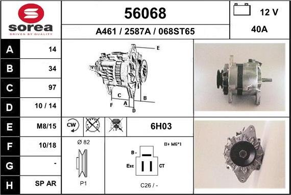 EAI 56068 - Ģenerators www.autospares.lv