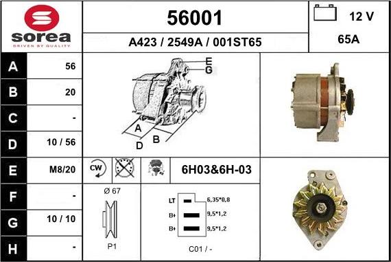 EAI 56001 - Генератор www.autospares.lv