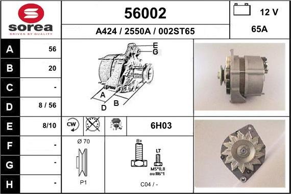 EAI 56002 - Alternator www.autospares.lv