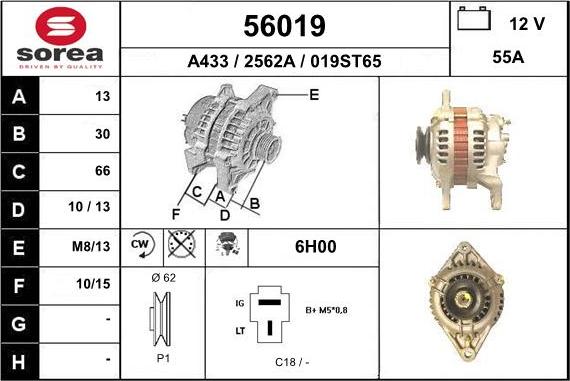 EAI 56019 - Alternator www.autospares.lv