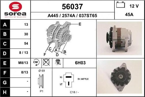 EAI 56037 - Alternator www.autospares.lv