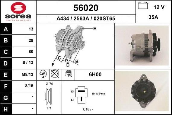 EAI 56020 - Alternator www.autospares.lv