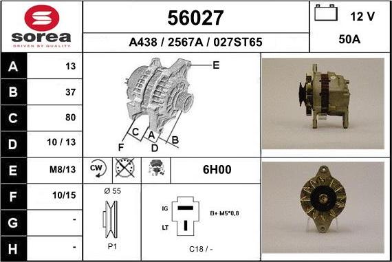 EAI 56027 - Ģenerators www.autospares.lv