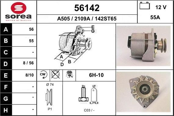 EAI 56142 - Ģenerators www.autospares.lv