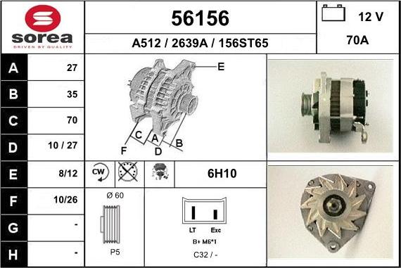 EAI 56156 - Ģenerators www.autospares.lv